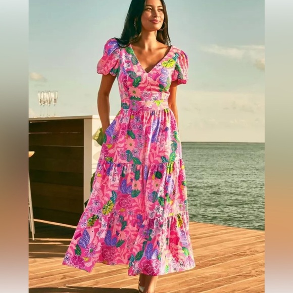LILLY PULITZER Grace Midi Dress In Pink - Picture 12 of 16